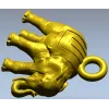 Слон-амулет в формате STL для ЧПУ - детализированная 3D модель