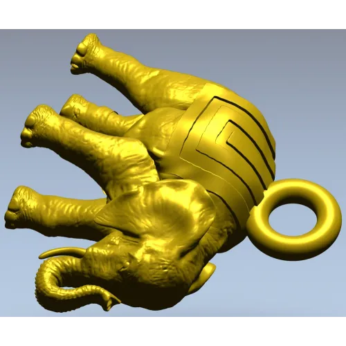 Слон-амулет в формате STL для ЧПУ - детализированная 3D модель