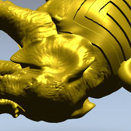 Слон-амулет в формате STL для ЧПУ - детализированная 3D модель