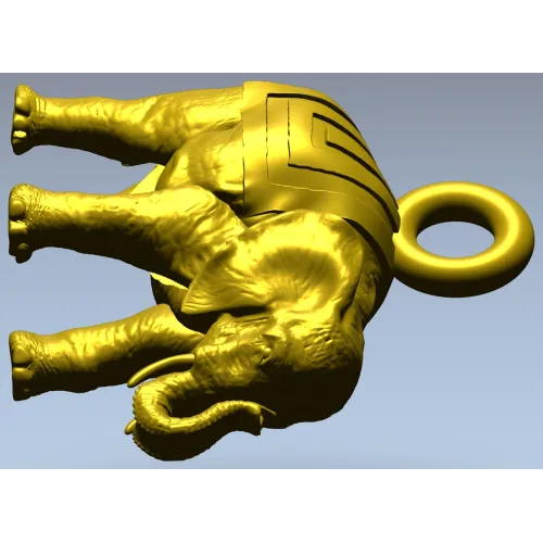 Слон-амулет в формате STL для ЧПУ - детализированная 3D модель