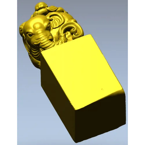 Счастливый слон с Буддой - 3D модель STL для ЧПУ