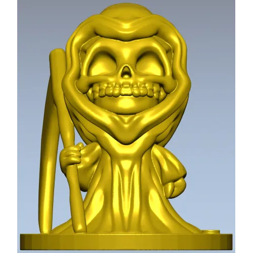 Whimsical Grim Reaper STL Model for CNC