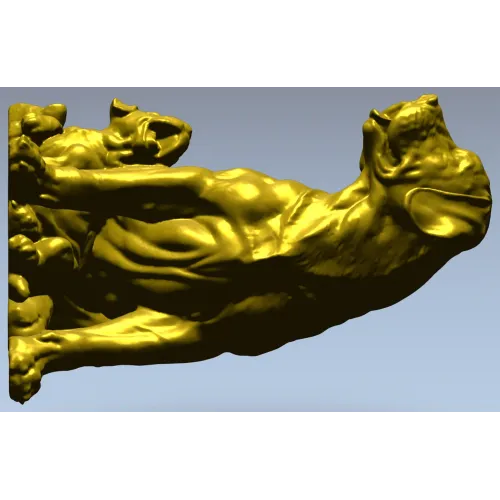 3D модель собаки с щенками в формате STL для ЧПУ