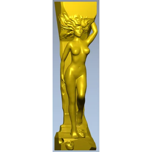3D модель STL - Нимфа для фрезерной резьбы на ЧПУ
