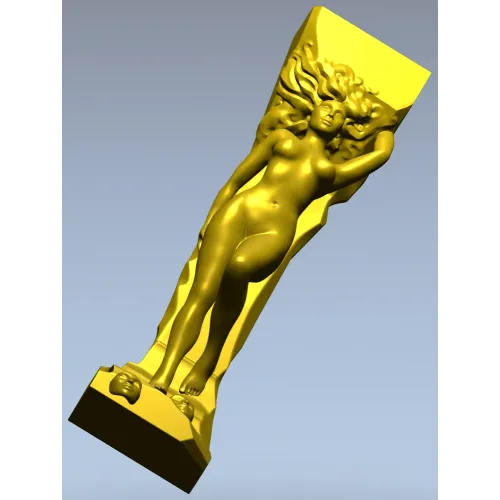 3D модель STL - Нимфа для фрезерной резьбы на ЧПУ