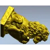 Статуэтка льва со щитом - 3D модель STL для ЧПУ