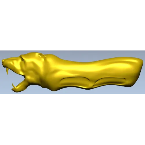 Ревущий барс - 3D модель STL для ЧПУ (рукоять/накладка)