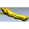 Ревущий барс - 3D модель STL для ЧПУ (рукоять/накладка)