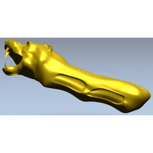 Ревущий барс - 3D модель STL для ЧПУ (рукоять/накладка)