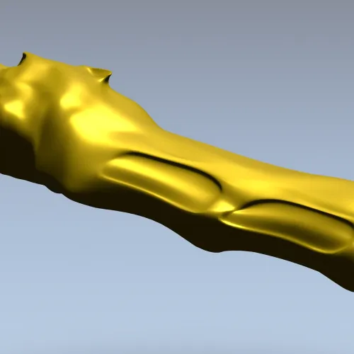 Ревущий барс - 3D модель STL для ЧПУ (рукоять/накладка)