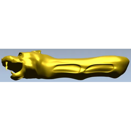 Ревущий барс - 3D модель STL для ЧПУ (рукоять/накладка)