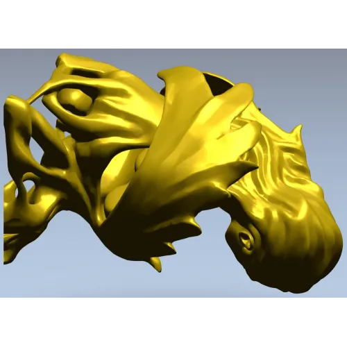 Спящая нимфа - 3D модель головы с драпировкой в формате STL