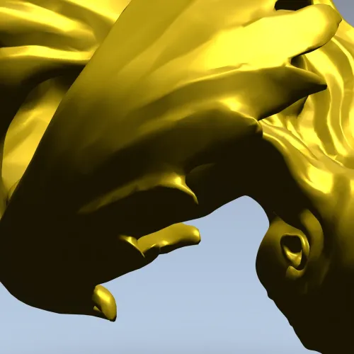 Спящая нимфа - 3D модель головы с драпировкой в формате STL