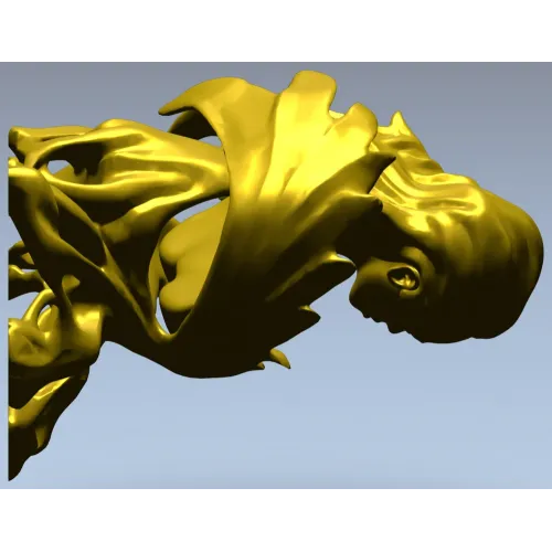 Спящая нимфа - 3D модель головы с драпировкой в формате STL