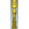 Female Caryatid Column 3D Model for CNC Milling STL
