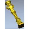 Female Caryatid Column 3D Model for CNC Milling STL