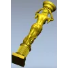 Female Caryatid Column 3D Model for CNC Milling STL
