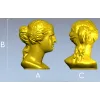 Античная женская голова - STL модель для ЧПУ