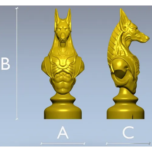 Бюст Анубиса - 3D модель в формате STL для ЧПУ