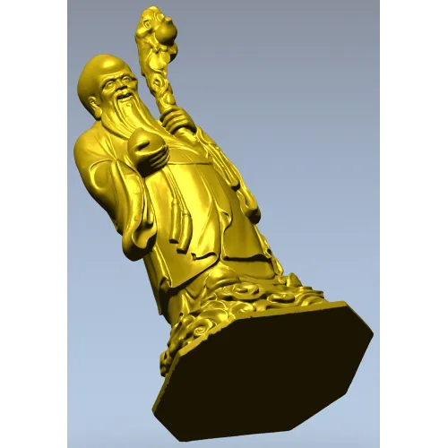 3D модель статуэтки старца долголетия в формате STL для ЧПУ