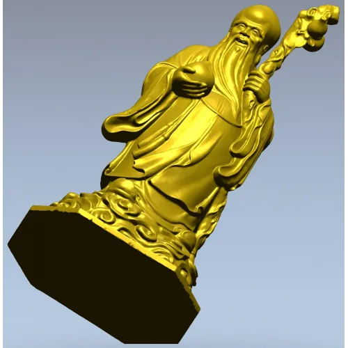 3D модель статуэтки старца долголетия в формате STL для ЧПУ