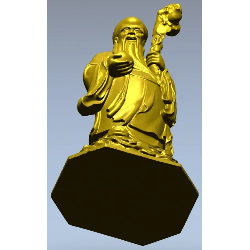 3D модель статуэтки старца долголетия в формате STL для ЧПУ