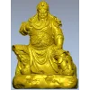 3D STL Model of Seated Ancient Warrior Figurine for CNC Milling