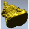 3D STL Model of Seated Ancient Warrior Figurine for CNC Milling