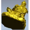 3D STL Model of Seated Ancient Warrior Figurine for CNC Milling