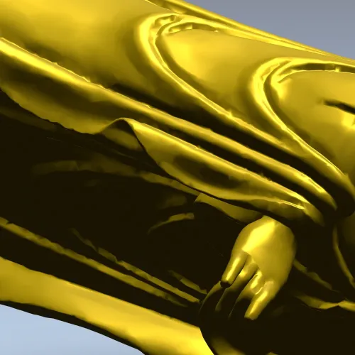 Detailed Religious Statuette 3D Model STL for CNC Milling
