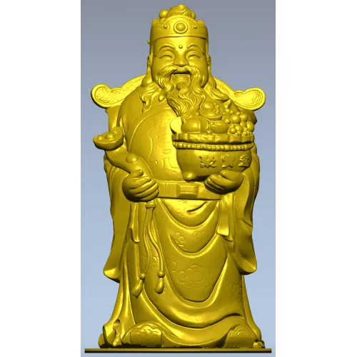 Detailed STL 3D Model of Prosperity Figurine for CNC Milling