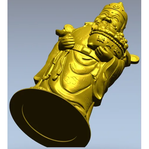 Detailed STL 3D Model of Prosperity Figurine for CNC Milling