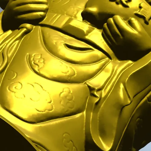 Detailed STL 3D Model of Prosperity Figurine for CNC Milling