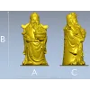 Detailed STL 3D Model of Prosperity Figurine for CNC Milling