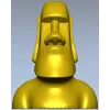 3D модель моаи - бюст в формате STL для ЧПУ