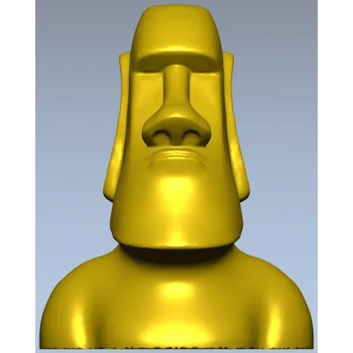 3D модель моаи - бюст в формате STL для ЧПУ
