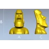 3D модель моаи - бюст в формате STL для ЧПУ