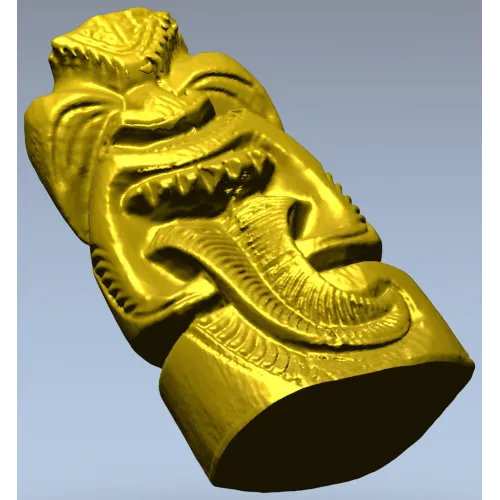 Tiki Statuette STL Model for CNC Milling