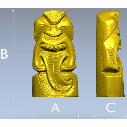 Tiki Statuette STL Model for CNC Milling
