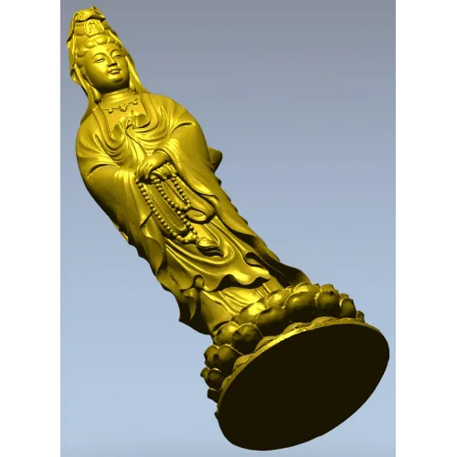 Spiritual Serenity Statue 3D STL Model for CNC