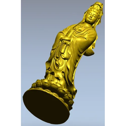 Spiritual Serenity Statue 3D STL Model for CNC