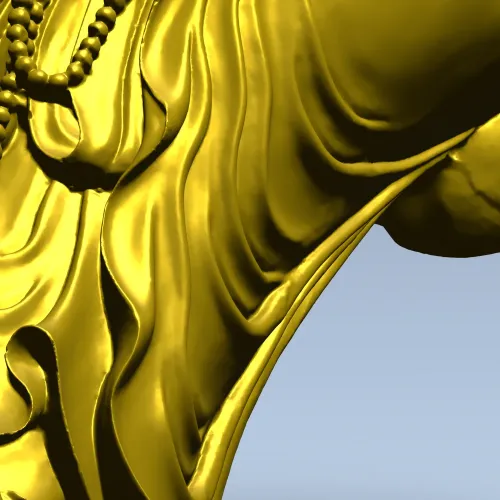 Spiritual Serenity Statue 3D STL Model for CNC