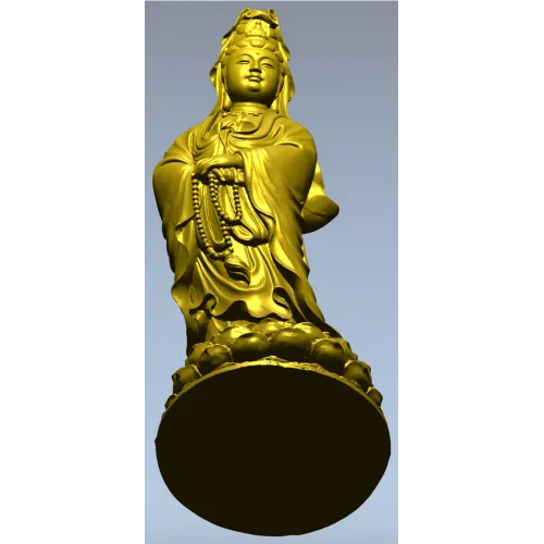 Spiritual Serenity Statue 3D STL Model for CNC