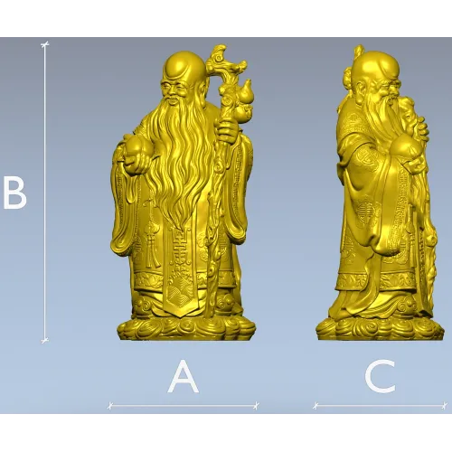 Мудрец долголетия - 3D модель STL для ЧПУ