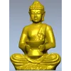 3D модель STL - Будда в позе лотоса с чашей для ЧПУ