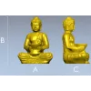 3D модель STL - Будда в позе лотоса с чашей для ЧПУ