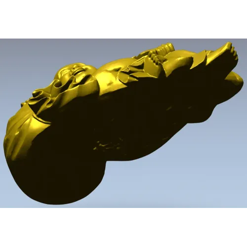 Laughing Buddha 3D Model STL for CNC Milling and Wood Carving