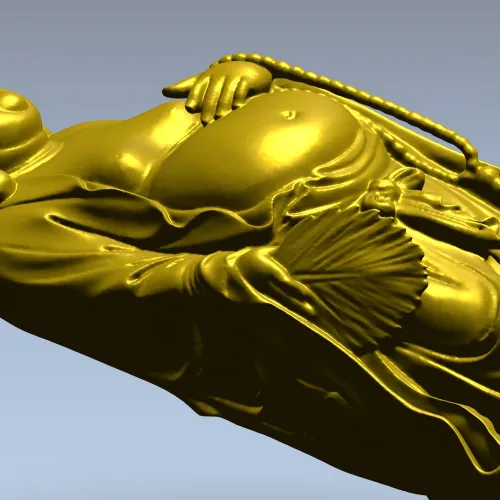 Laughing Buddha 3D Model STL for CNC Milling