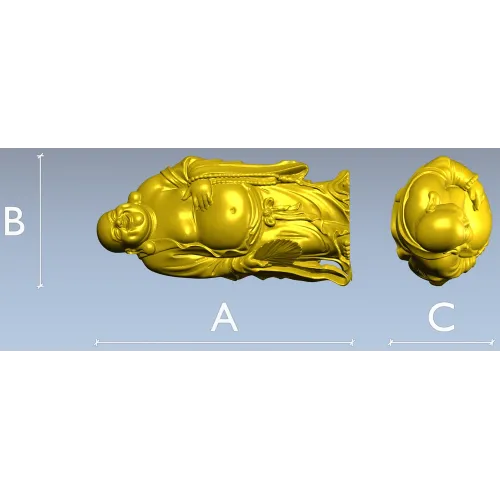 Laughing Buddha 3D Model STL for CNC Milling