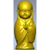 Meditative Monk Statue 3D STL Model for CNC Milling